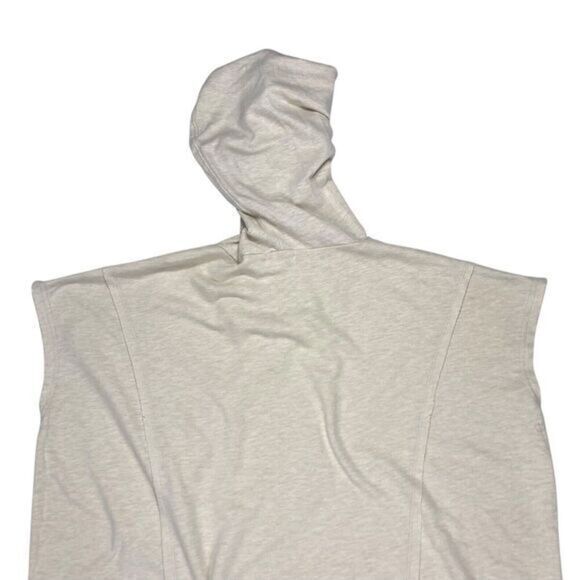 Umgee Tunic Hooded Sweatshirt Womens Sz L Beige Oversized Bohemian Comfy Pull On - Picture 5 of 12